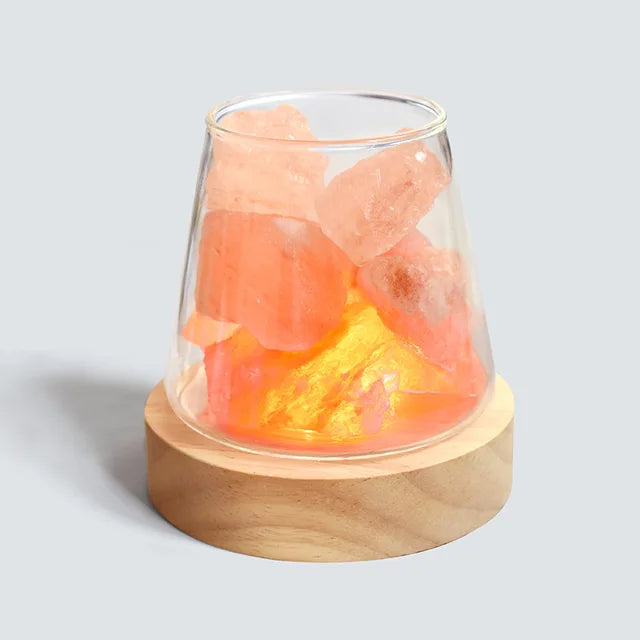 Himalaya Salzlampe - Kristall Nachtlicht & ätherisches Öl Diffusor