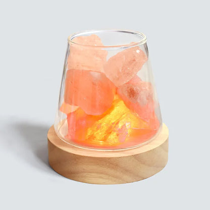 Himalaya Salzlampe - Kristall Nachtlicht & ätherisches Öl Diffusor