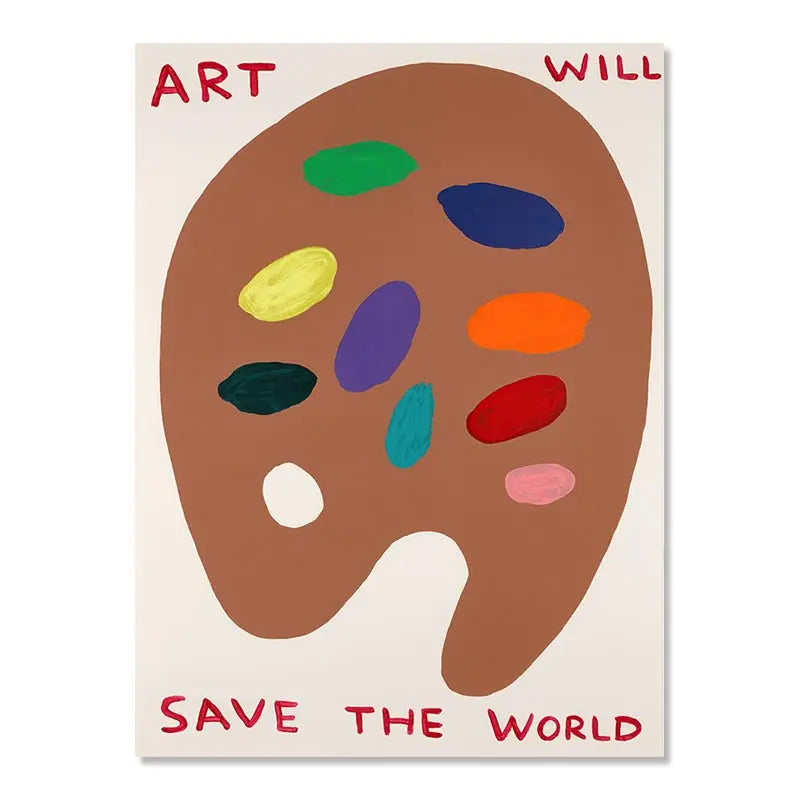 Vivolux | David Shrigley Rabbit Cat Wine Biscuit Train Wall Art Abstract Prints Canvas Painting Nordic Poster Pictures Living Room Decor