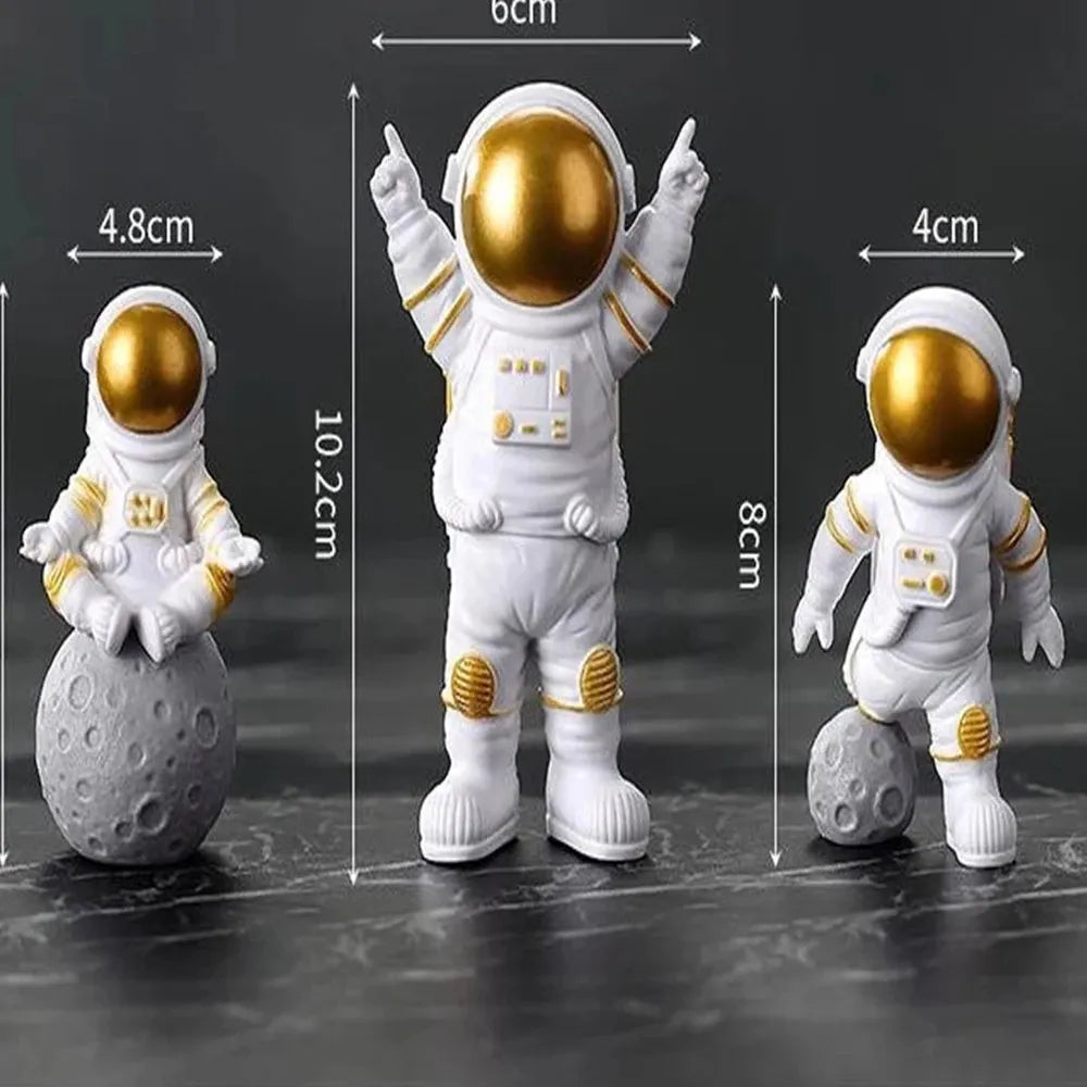 Vivolux | Harz-Astronaut-Figur Statue Raumfahrer Skulptur Pädagogisches Spielzeug Schreibtisch-Dekoration Astronaut-Modell Für Kinder Geschenk