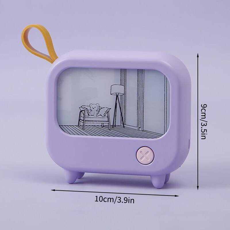 VIvolux | Mini Kunst TV Malerei Dekor Nachttischlampe