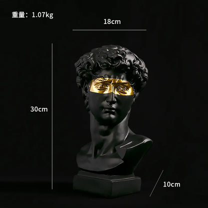 Vivolux | Europäische Wohnkultur David Kopf ResinStatuen Statuen Wohnkultur Moderne abstrakte Kunst Büste Skulptur Kunst Skizze Praxis