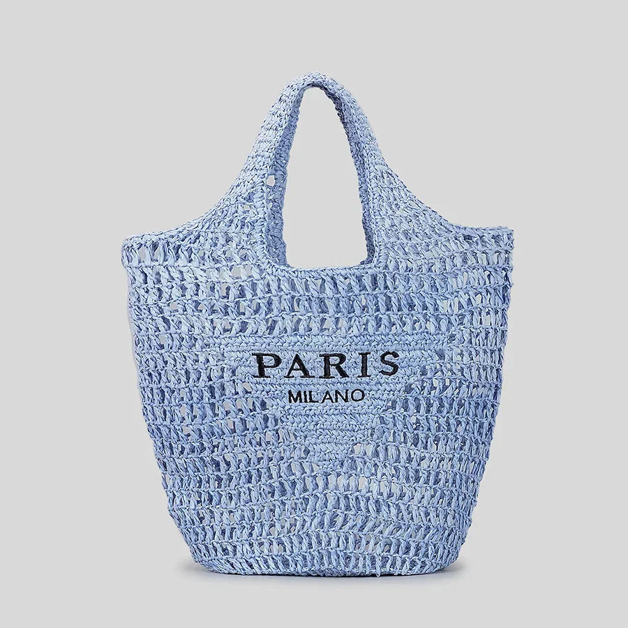 Vivolux | Netzstrohstrick-Strandtasche