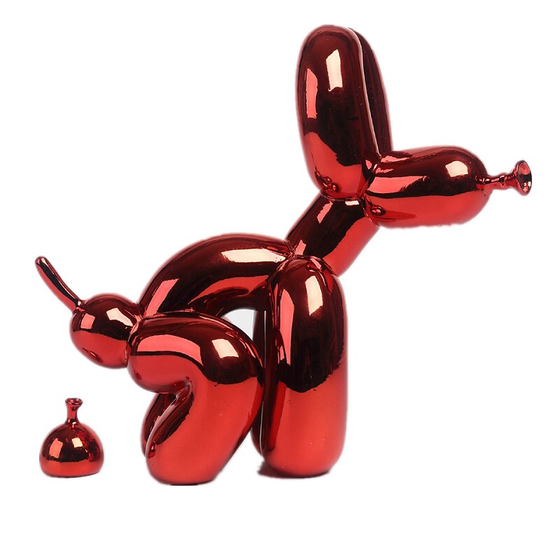 Vivolux | Ballonhund Skulptur, Ballon Kunst Statue, Mini Sammlerstück Figur, Wohnkultur, Harzfigur, Schreibtischaccessoires, Zimmerdekoration