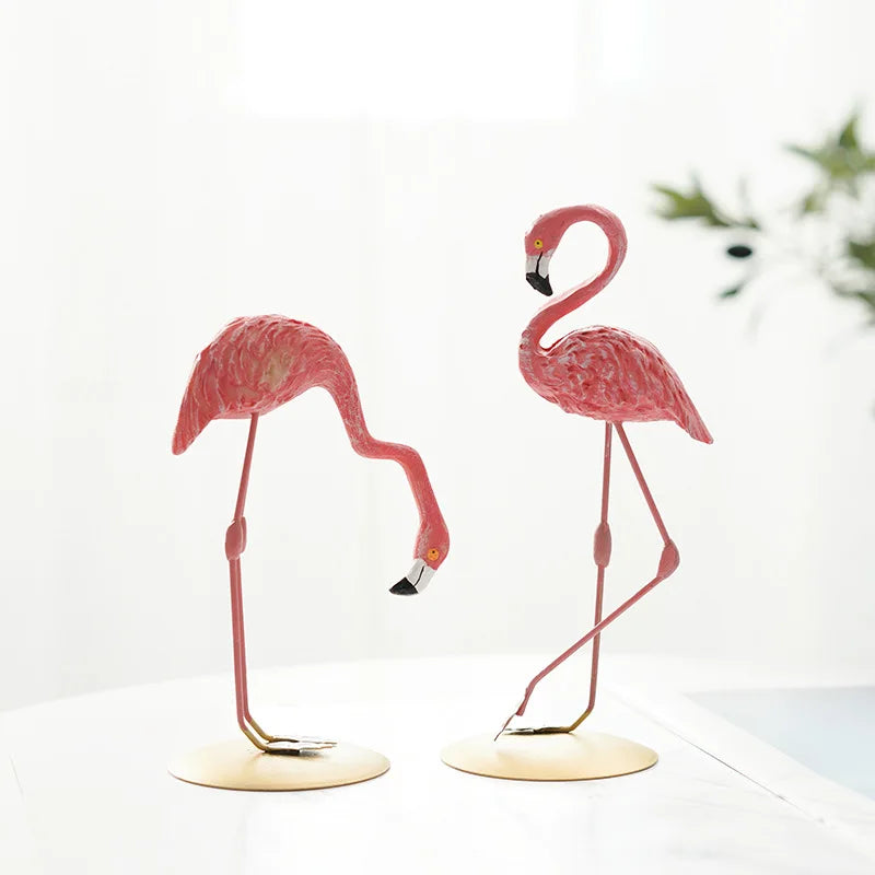 Vivolux | Nordic Flamingo Figurine Figure Statue Sculpture Living Room Office Wedding Party Ornaments Home Decor Decoration Accessories
