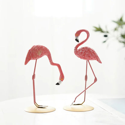 Vivolux | Nordic Flamingo Figurine Figure Statue Sculpture Living Room Office Wedding Party Ornaments Home Decor Decoration Accessories