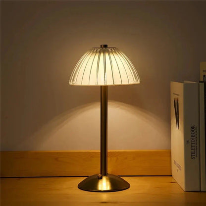 Vivolux | GlassGleam | Kabellose dreifarbige LED-Tischlampe mit Dimmfunktion