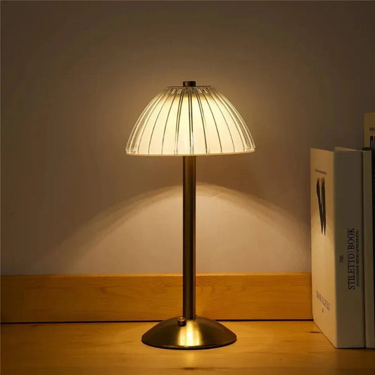 Vivolux | GlassGleam | Kabellose dreifarbige LED-Tischlampe mit Dimmfunktion