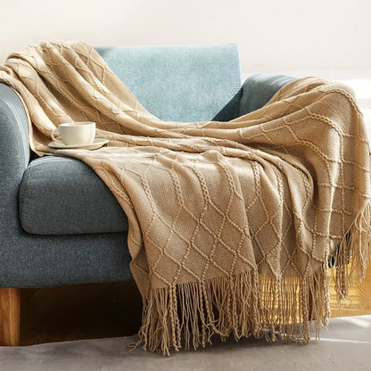 Vivolux | Nordic Style Dick Gestrickte Decke