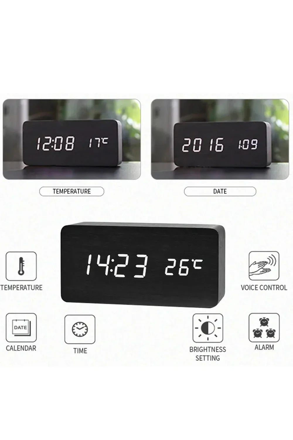 Vivolux | Holz LED Digitaluhr