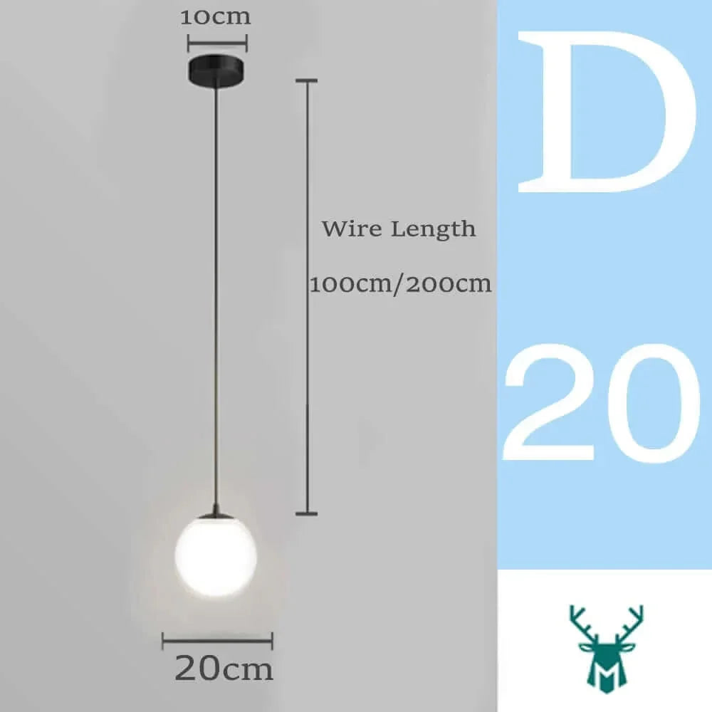 Vivolux | Mid-Century Modern Glas Ball Pendelleuchte