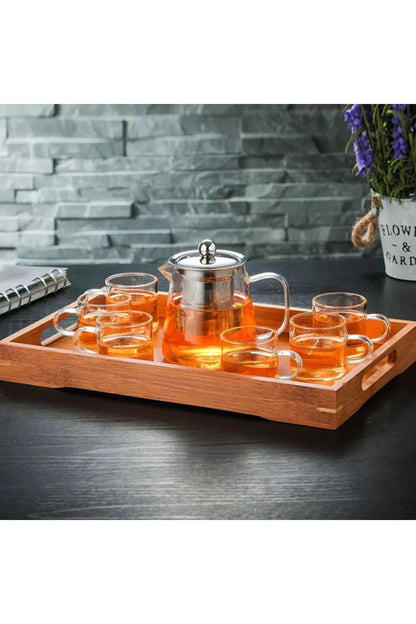 Vivolux | Edelstahl-Infuser-Glas-Teekanne