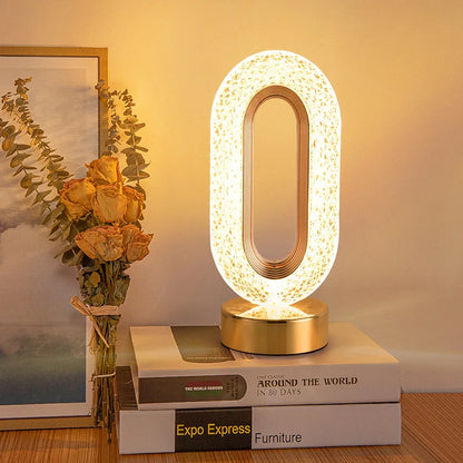 Vivolux | Kristall LED Tischlampe: Dimmbar, USB-Laden, Touch- & Fernbedienung