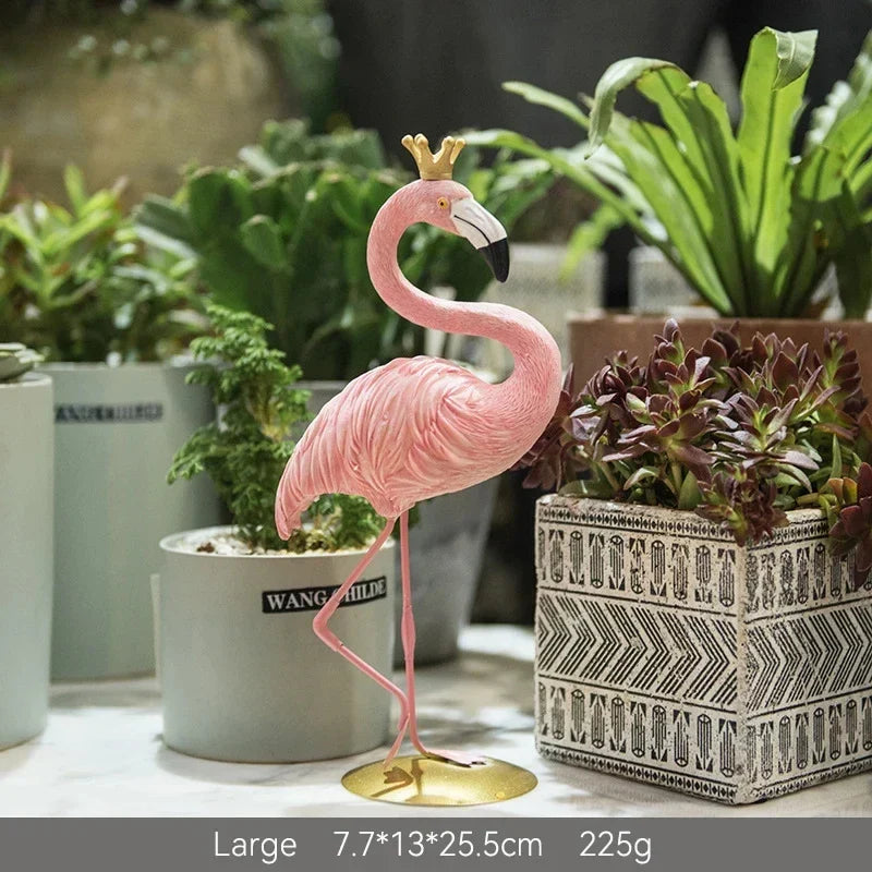 Vivolux | Nordic Flamingo Figurine Figure Statue Sculpture Living Room Office Wedding Party Ornaments Home Decor Decoration Accessories