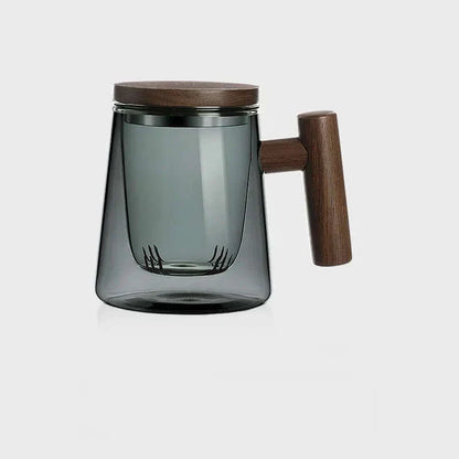 Vivolux | Ultramoderne Glas-Teetasse mit Filter und Deckel