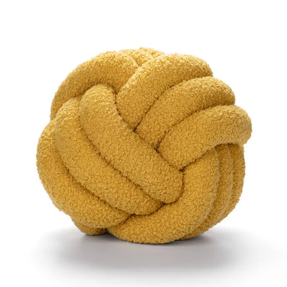Vivolux | Gooi Kissen - Cozy - Handgeknoteter Ball - Lammfell