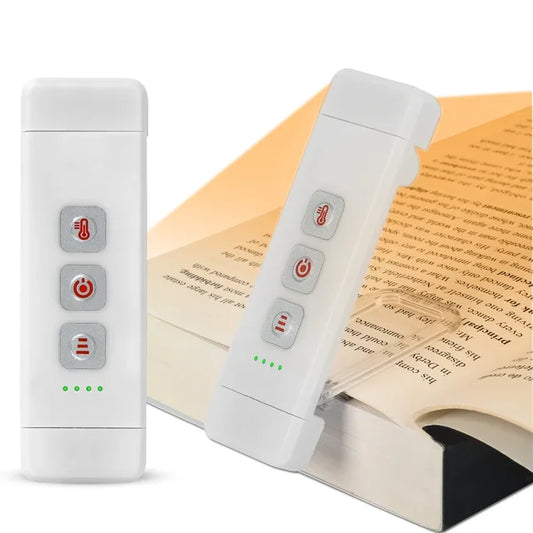 Vivolux | Clip-on Buchlicht, USB wiederaufladbares Leselicht mit Timer, tragbares LED-Lesezeichenlicht für Nachttisch & Schreibtisch