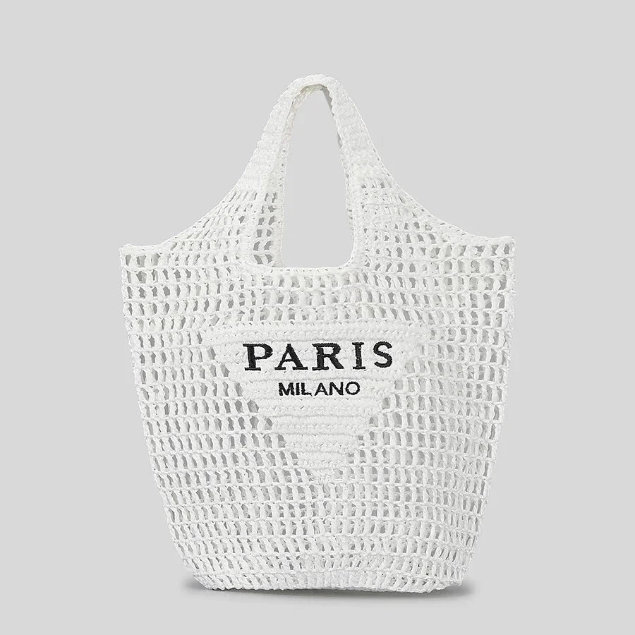 Vivolux | Netzstrohstrick-Strandtasche