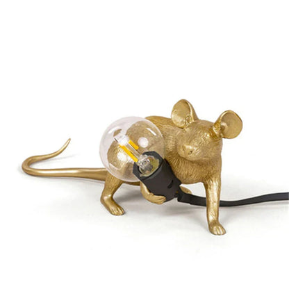 Vivolux | Moderne LED Tier Tischlampen: Harz Ratte, Katze und Eichhörnchen Nachtlichter