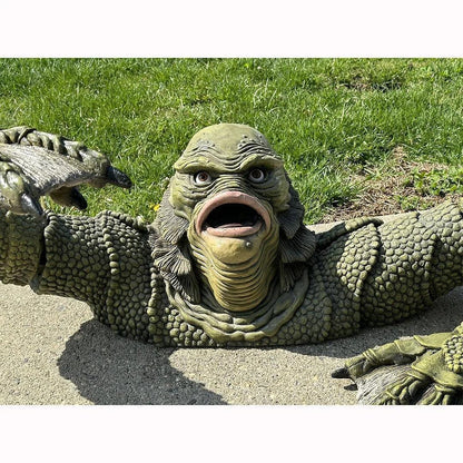 Vivolux | Kreatur The Black Lagoon Grabskulpturen Figur Gartengebäude Outdoor Ornamente Monster Statue Mann Halloween Dekoration