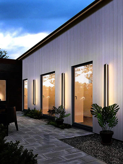 Vivolux | NeroEdge SleekLine Wasserdichte LED Wandleuchte – Moderne Außenlampe in Schwarz