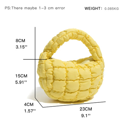 Vivolux | Lebhaftes kreuzgequiltetes rundes Mini-Tasche