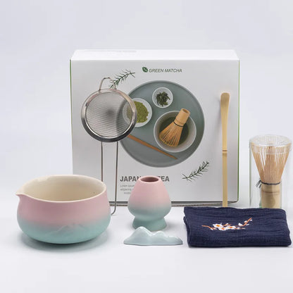 Variant image for Japanisches Matcha Tee Set mit Keramikschale, Bambusbesen und Sieb – Perfektes Tee Geschenkset für authentische Teezeremonien-5