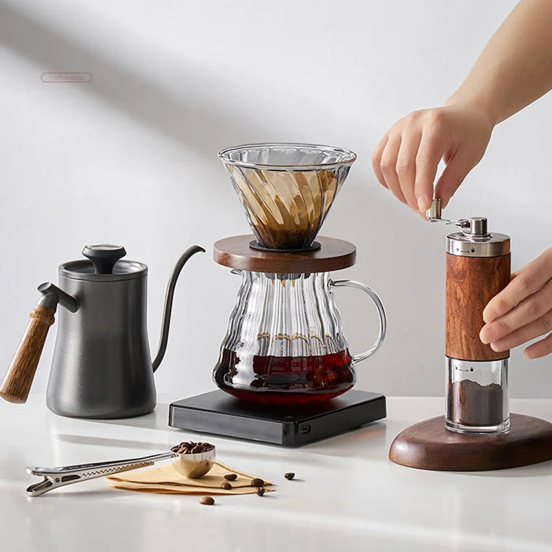 Vivolux | GIANXI Hand Punch Kaffeekanne Mit Deckel Tropf Schwanenhals Auslauf Kaffee Wasserkocher Lange Öffnung Kaffeemaschine Kaffee Zubehör