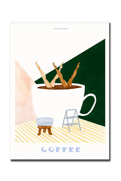 Vivolux | Guten Morgen Kaffee Leinwand Poster