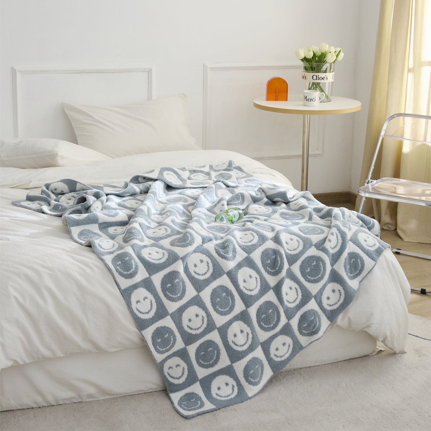 Vivolux | Smiley Kariert Decke
