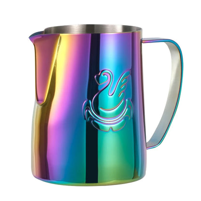 Vivolux | 600ml Edelstahl-Kaffeekanne Milchaufschäumer Tasse Sahnebereiter Espresso Latte Art Werkzeug Eleganter Schwan