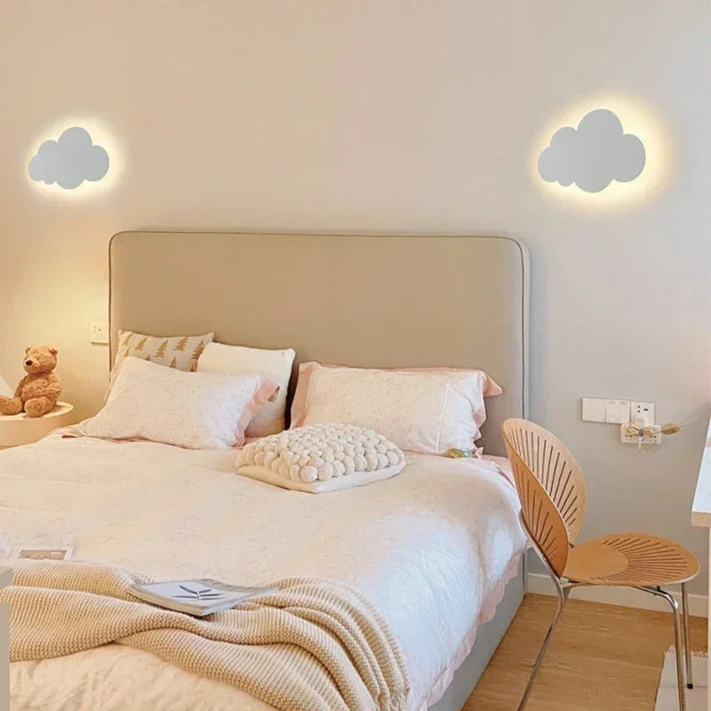 Vivolux | LED Cloud Wandlampe – 3-Farben-Dimmung Moderne Wandbeleuchtung für Schlafzimmer, Wohnzimmer und Babyzimmer Dekor