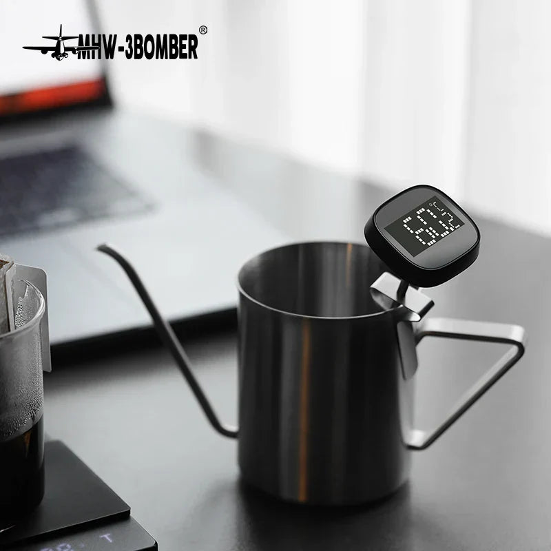 Vivolux | MHW-3BOMBER Digitales, sofort ablesbares Kaffeethermometer für Latte Art Pen, Milchaufschäumkrug, schickes Barista-Küchenzubehör für zu Hause