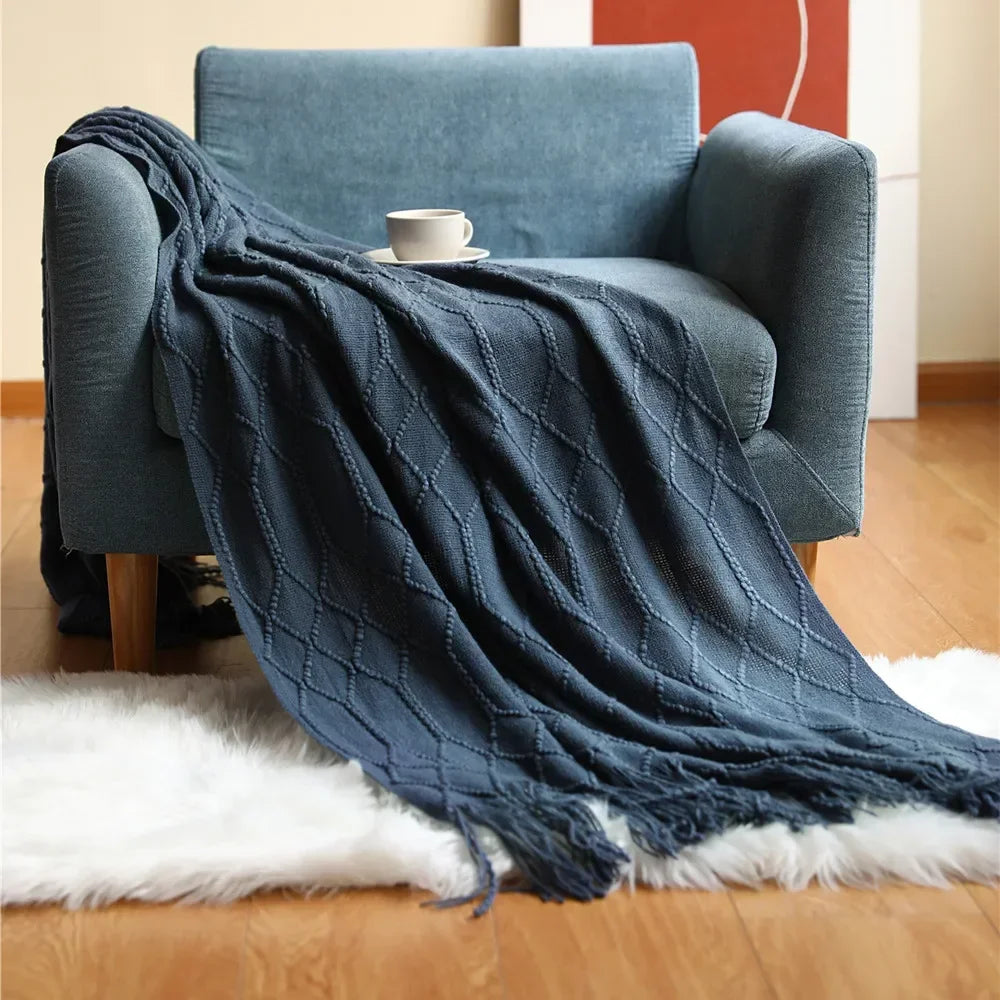 Vivolux | Nordic Style Dick Gestrickte Decke