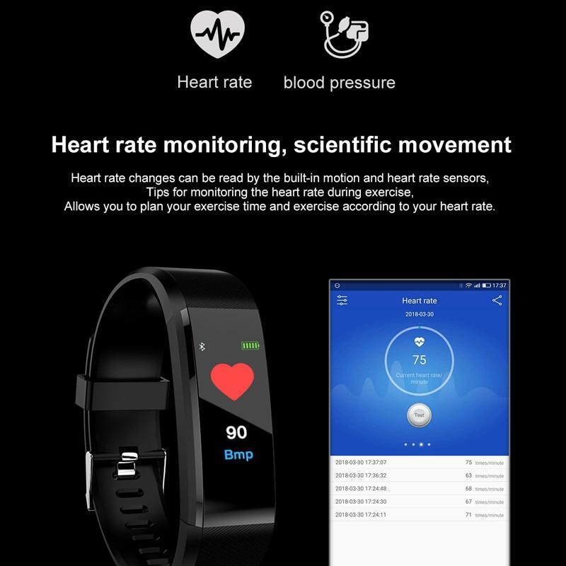 Vivolux | Neue Smartwatch Männer Frauen Herzfrequenzmonitor Blutdruck Fitness Tracker Smartwatch Sportuhr PK FITBITS