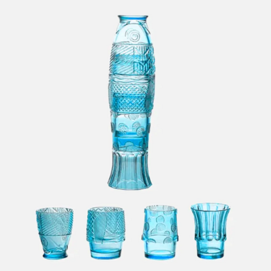 Vivolux | Farbiges Glasbecher-Set in Koi-Fischform - Schlussverkauf