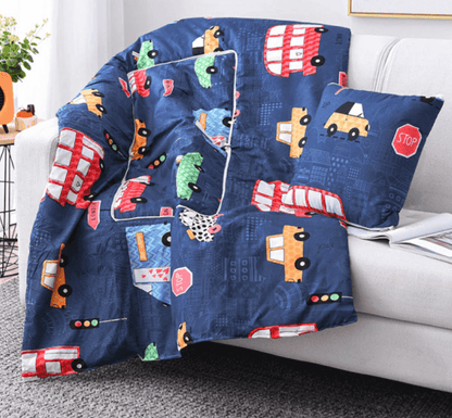 Vivolux | 2In1 Bunt Cartoon Kopfkissen Decke