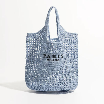 Vivolux | Netzstrohstrick-Strandtasche