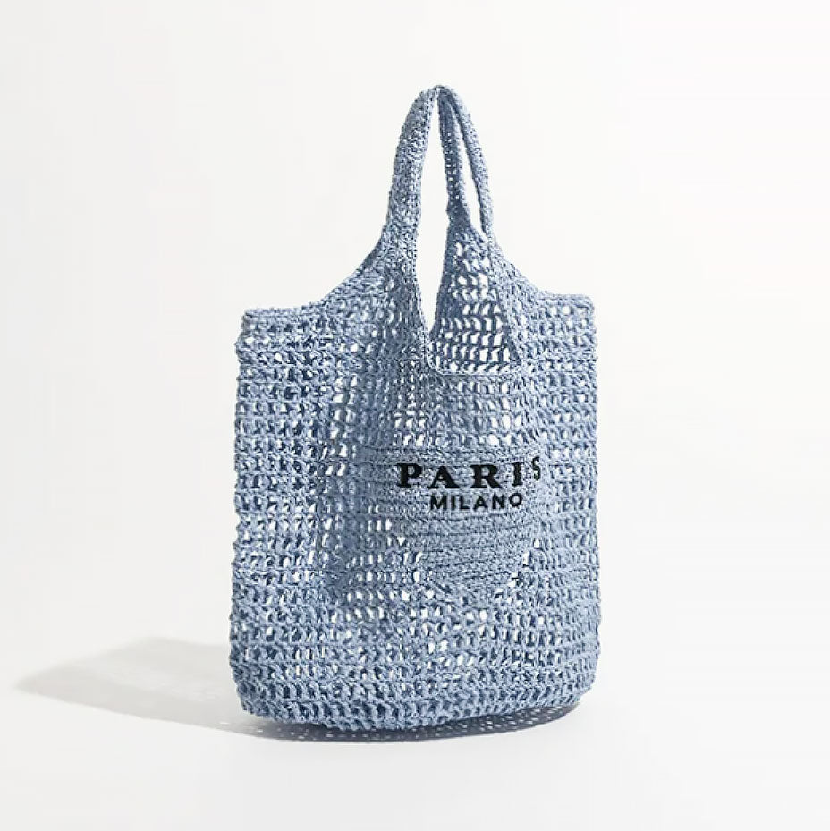 Vivolux | Netzstrohstrick-Strandtasche