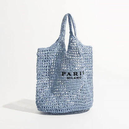 Vivolux | Netzstrohstrick-Strandtasche