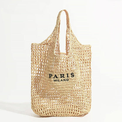 Vivolux | Netzstrohstrick-Strandtasche