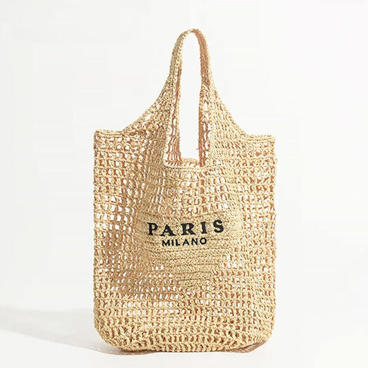 Vivolux | Netzstrohstrick-Strandtasche