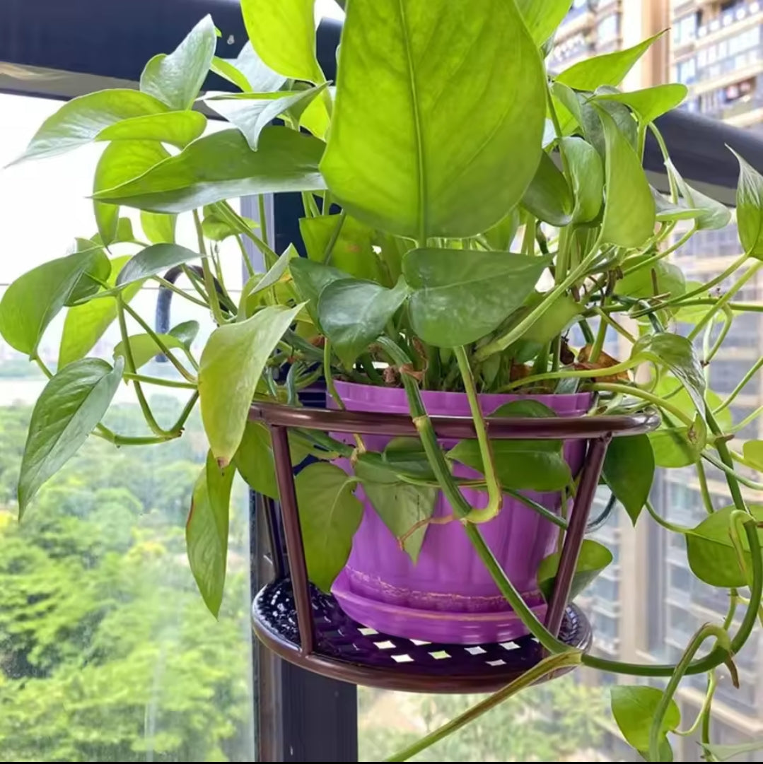 Vivolux | 3Pc Über den Balkon BlumenTopfhalter SchwarzNov