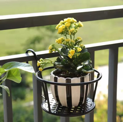 Vivolux | 3Pc Über den Balkon BlumenTopfhalter SchwarzNov
