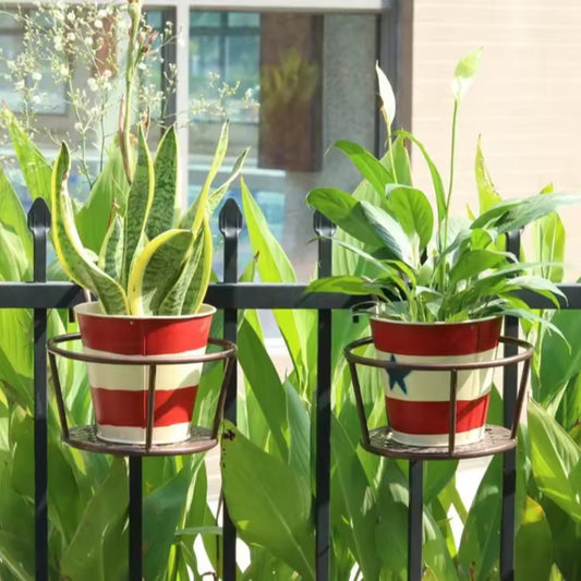 Vivolux | 3Pc Über den Balkon BlumenTopfhalter SchwarzNov