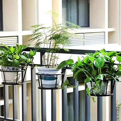 Vivolux | 3Pc Über den Balkon BlumenTopfhalter SchwarzNov