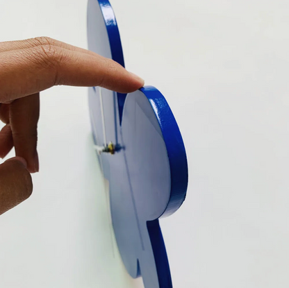 Vivolux | Klein Blaue Geometrische Wanduhr