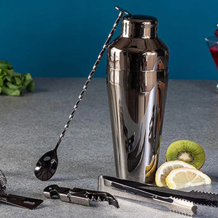 Vivolux | MixArt Metallisches Bar-Set | Elegantes Cocktail- und Barkeeper-Set | Perfekte Getränke leicht gemacht