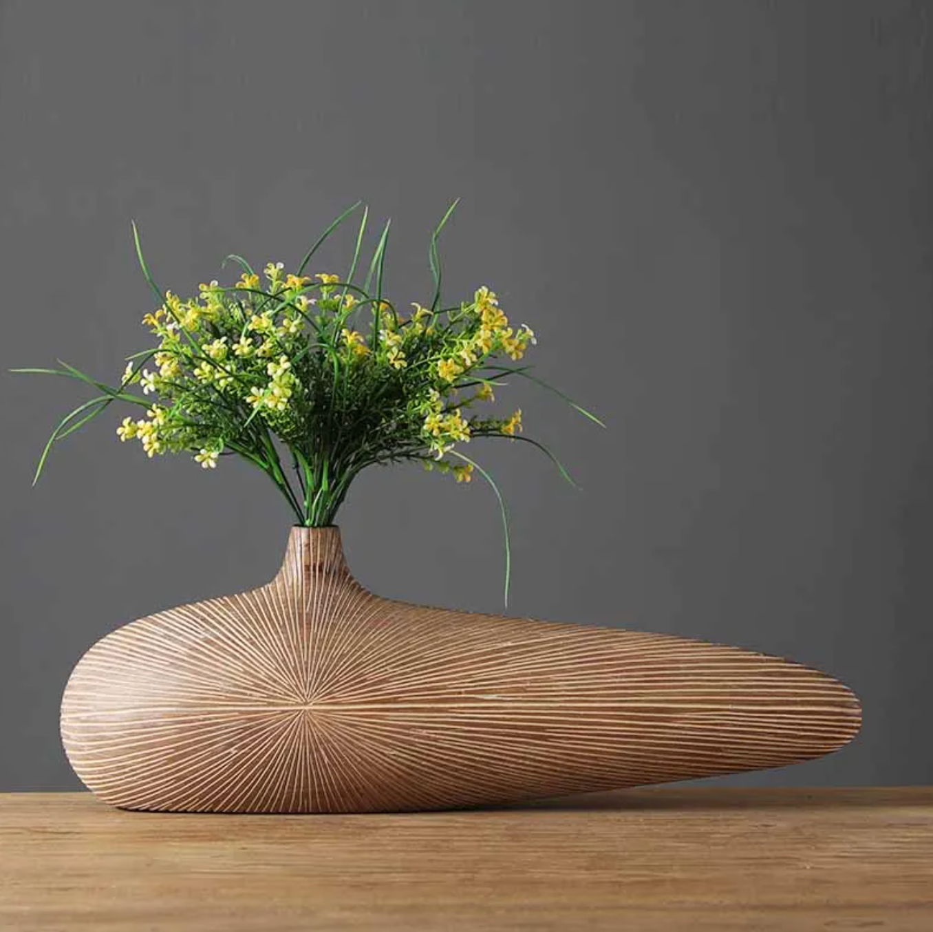 Vivolux | ClayAura Sahara Skulpturierte Vase | Handgefertigt | Moderne Deko für Zuhause | Elegantes Design