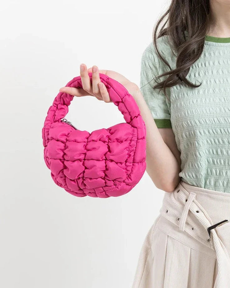 Vivolux | Lebhaftes kreuzgequiltetes rundes Mini-Tasche